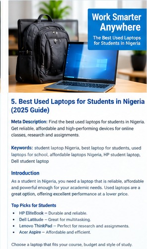 Best Used Laptops for Students in Nigeria